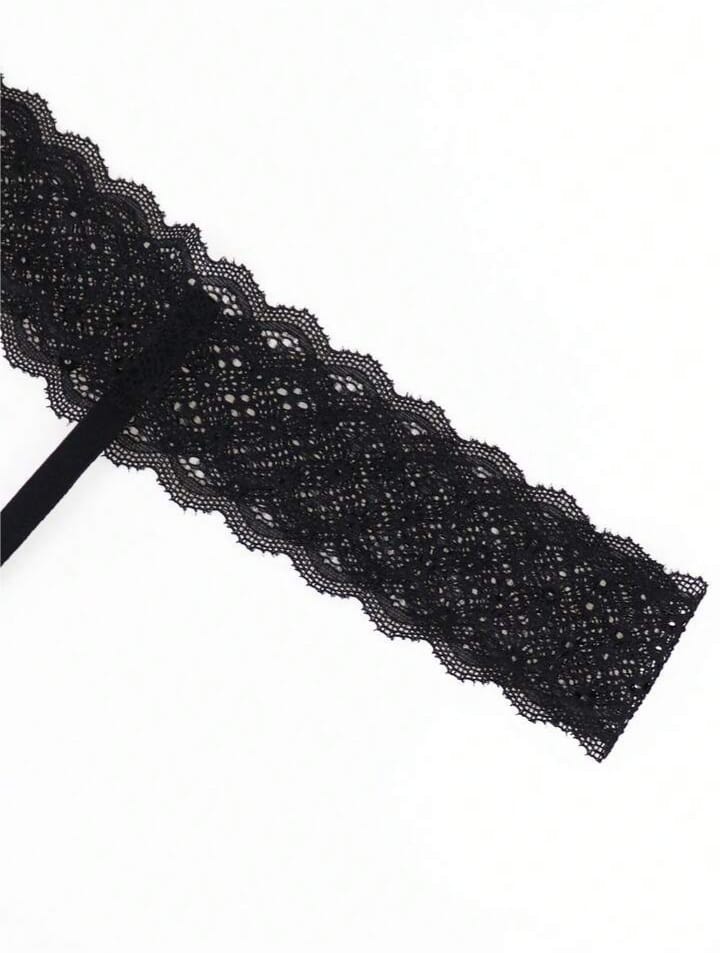 Men's Alluring highly attractive black lace detachable chain sexy underwear